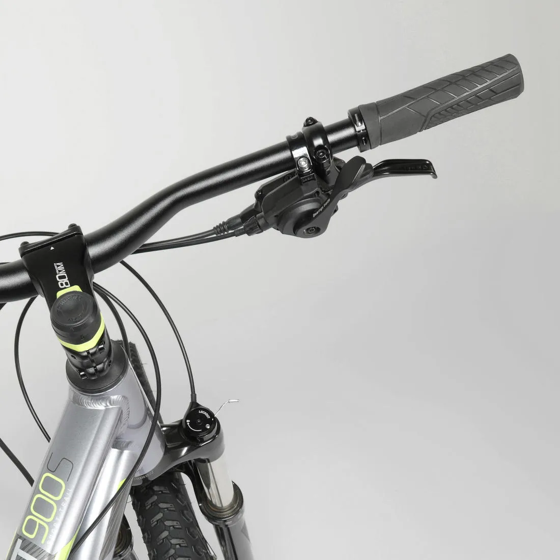 27.5 Inch MOUNTAIN BIKE FULL SUSPENSION ROCKRIDER ST 900 - Grey/Yellow