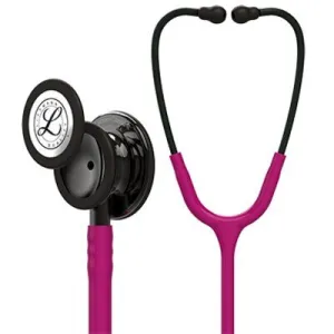 3M™ Littmann®  Classic III™ Monitoring Stethoscope, Smoke-Finish Chestpiece, black stem and headset, Raspberry Tube, 27 inch, 5871