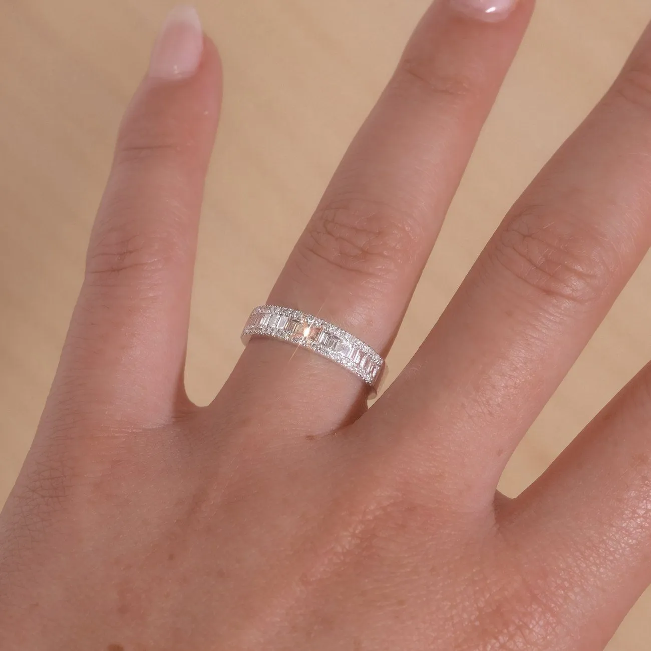 4.6mm Petite Baguette Diamond Ring