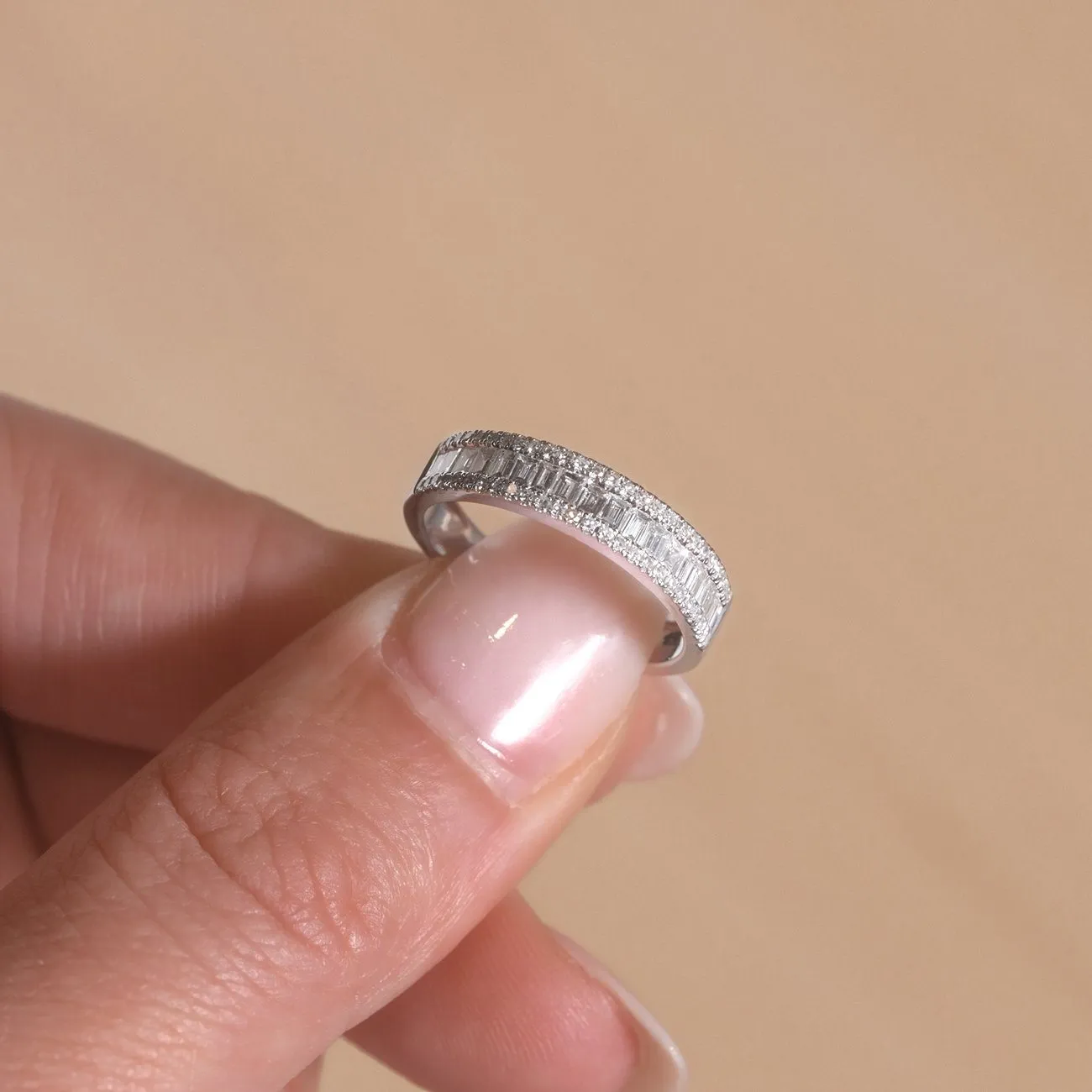 4.6mm Petite Baguette Diamond Ring