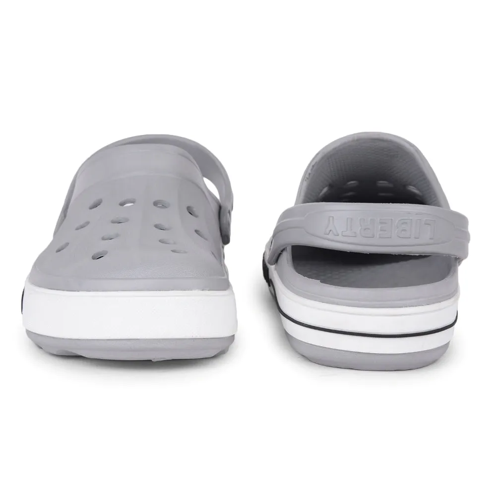 A-HA Light Grey Casual Slip-on Clogs For Men LITEWALK By Liberty