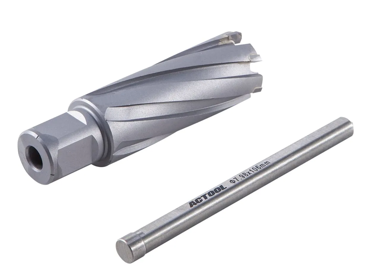 ACTOOL 1'' Diameter x 2'' Depth of Cut Carbide Tipped TCT ANNULAR Cutter with 3/4'' Weldon Shank