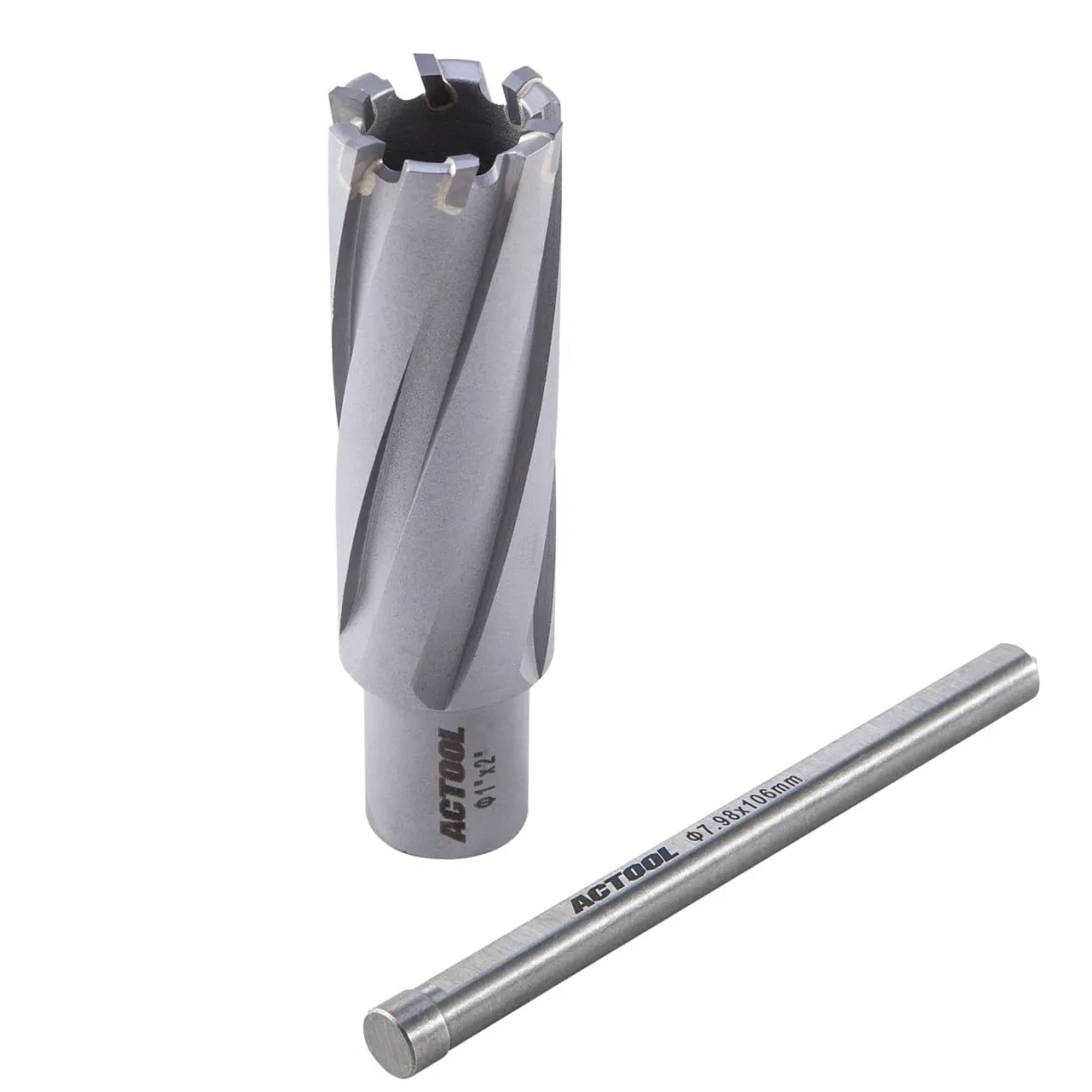 ACTOOL 1'' Diameter x 2'' Depth of Cut Carbide Tipped TCT ANNULAR Cutter with 3/4'' Weldon Shank