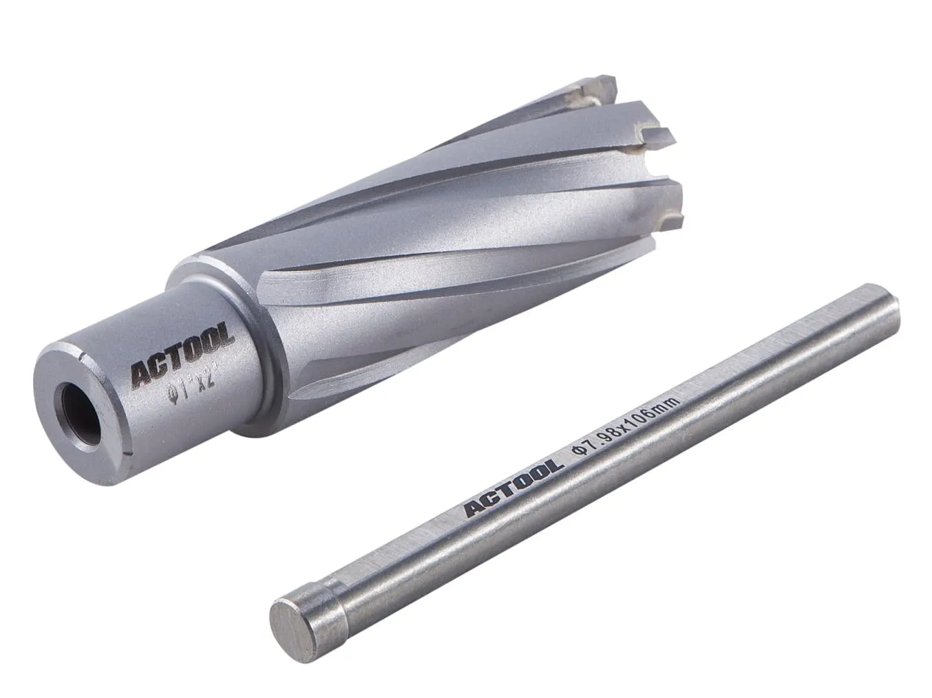 ACTOOL 1'' Diameter x 2'' Depth of Cut Carbide Tipped TCT ANNULAR Cutter with 3/4'' Weldon Shank