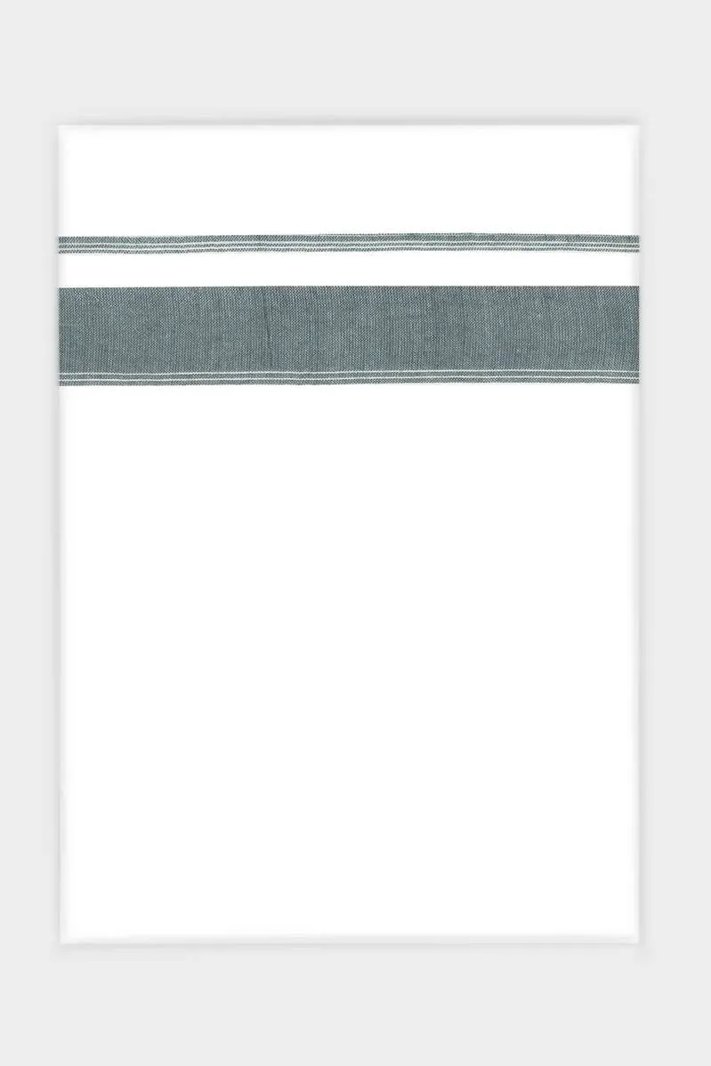 Alvin Avatar  - Greenish Gray Smooth Cotton Double Layered Dhoti With Fancy Borders | Uathayam