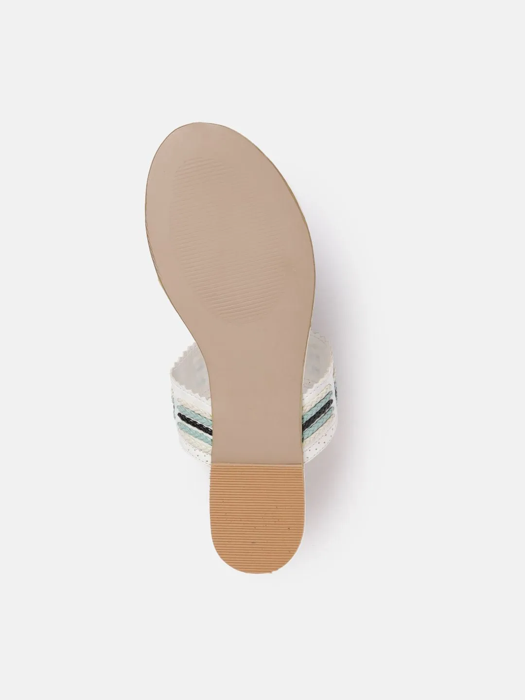 Anouk Women Woven Striped Ethnic One Toe Flats