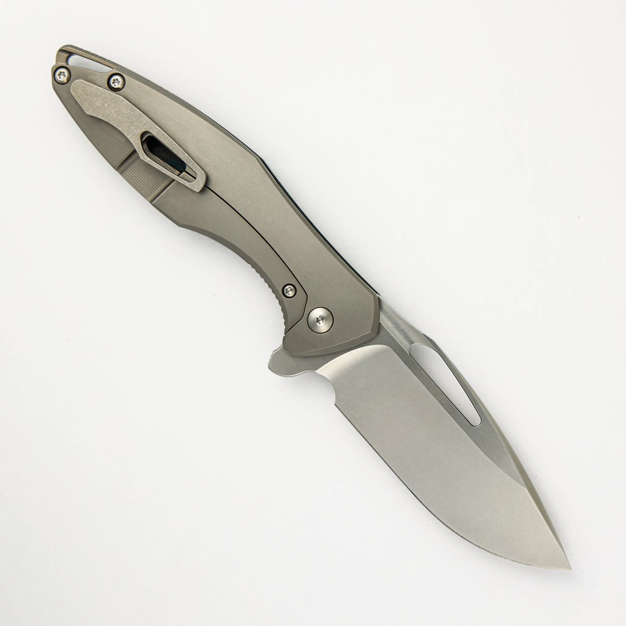 Arius - Titanium/Smooth Teal Camo Carbon Handle - M390 Blade