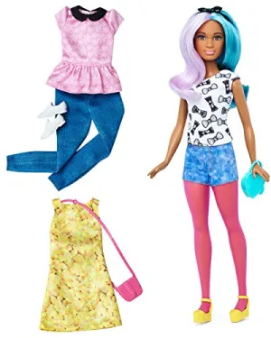 Barbie Fashionista Petite Doll with 2 Additional Outfits