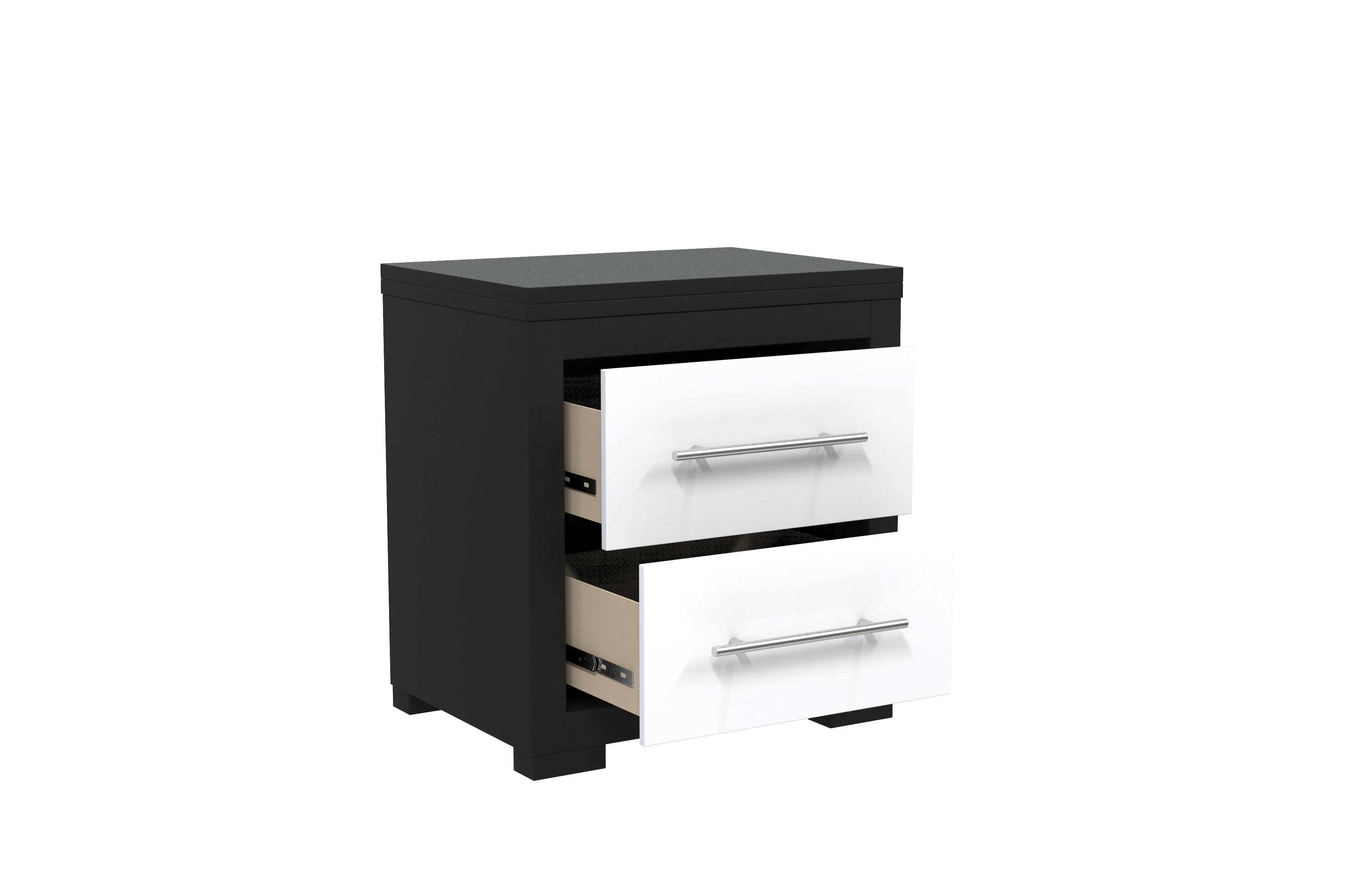 Barton night table for bedroom decoration, java & white