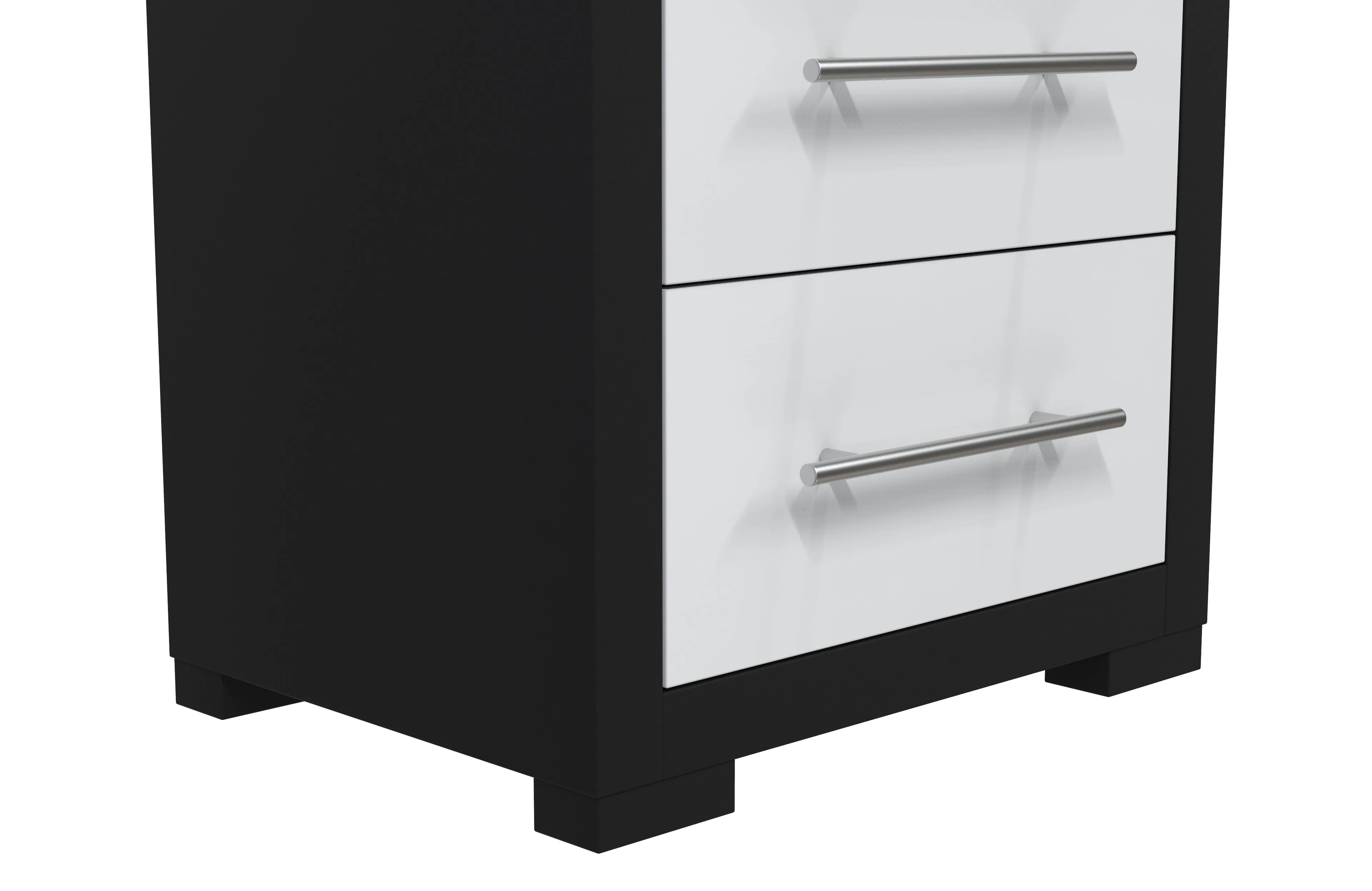 Barton night table for bedroom decoration, java & white