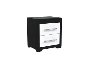 Barton night table for bedroom decoration, java & white