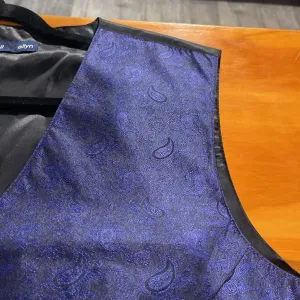 Blue Brocade Vest