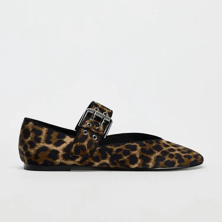 Bordeaux Buckle Flats