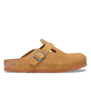 Boston Suede Embossed Clogs - Corduroy Cork Brown