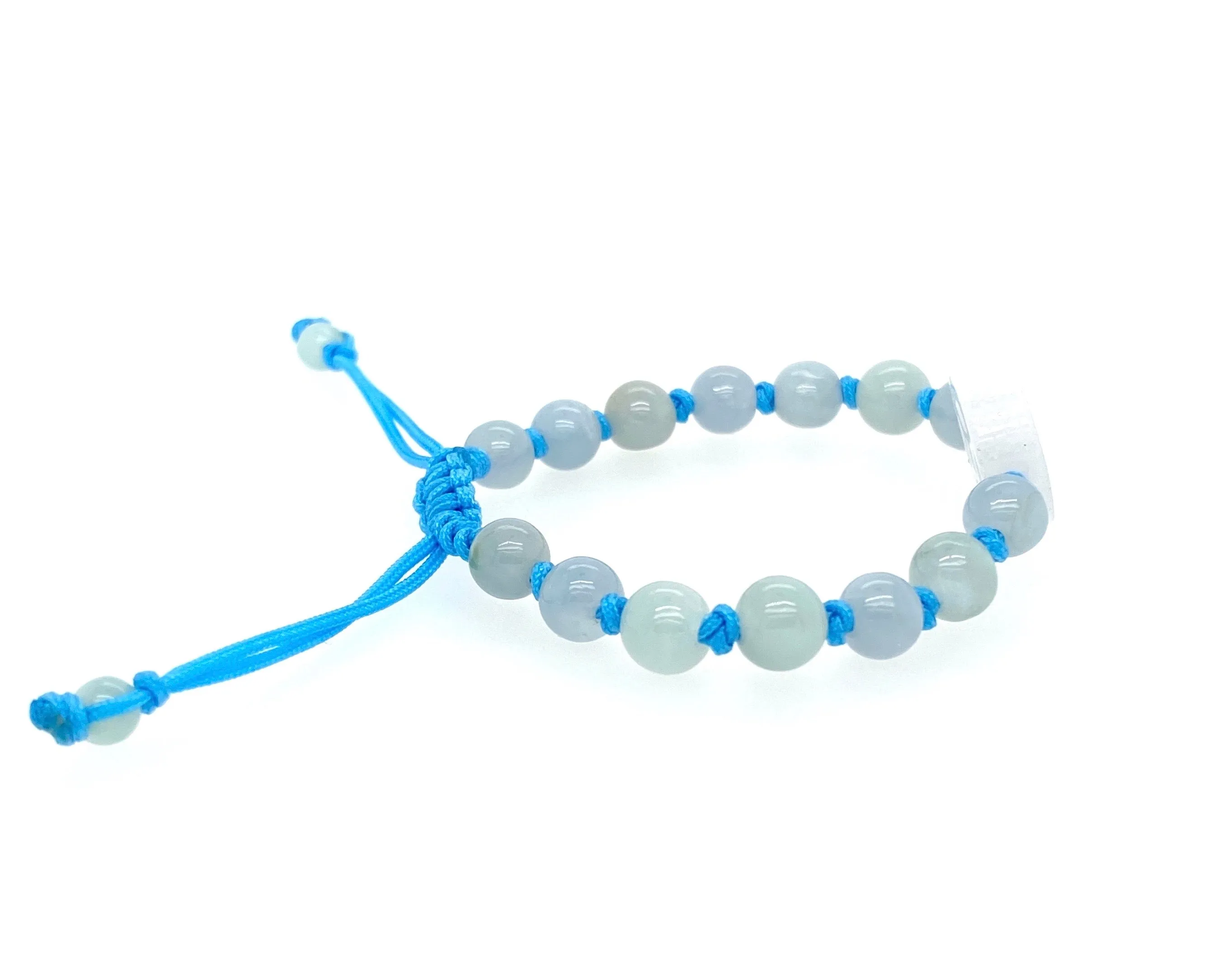 Burmese Jadeite 'Good Fortune' Children's Silk Bracelet
