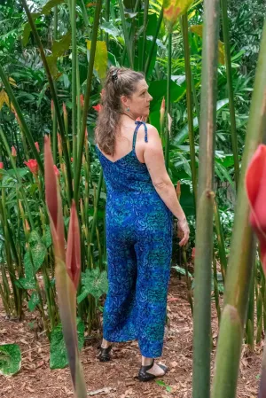 Calm Pantsuit - Swirl Blue & Green