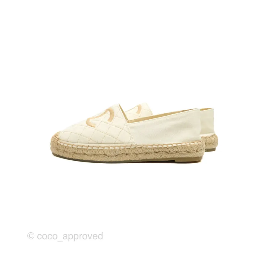 Chanel CC Espadrille Light Beige Size 37