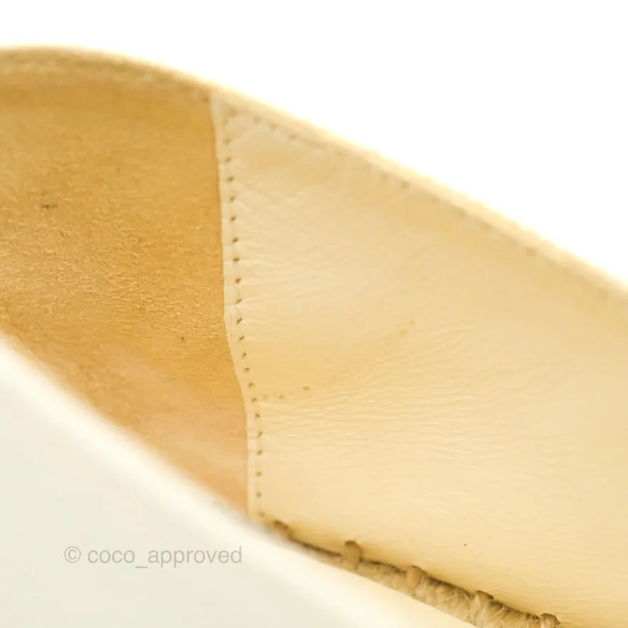Chanel CC Espadrille Light Beige Size 37