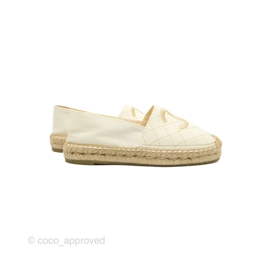Chanel CC Espadrille Light Beige Size 37