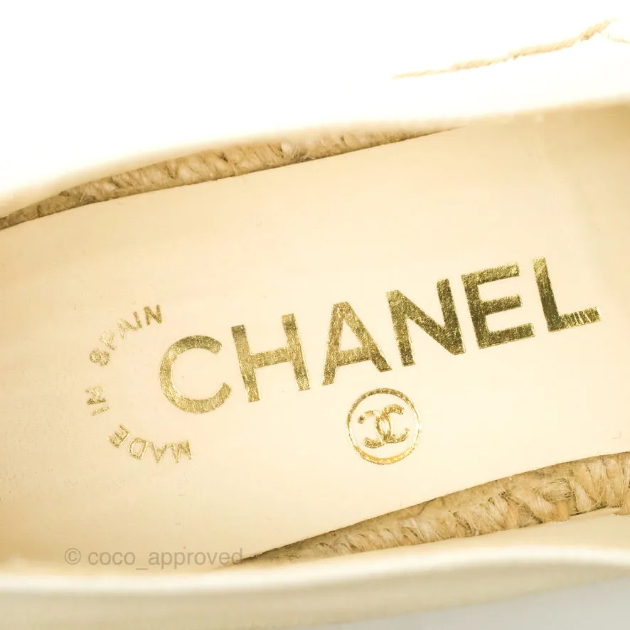 Chanel CC Espadrille Light Beige Size 37