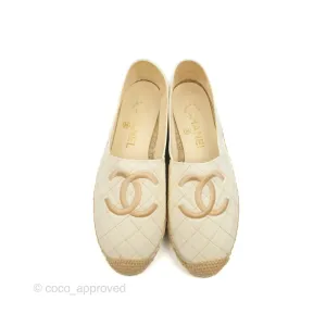 Chanel CC Espadrille Light Beige Size 37
