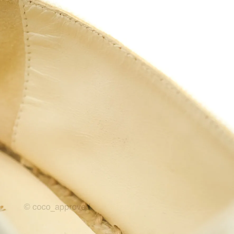 Chanel CC Espadrille Light Beige Size 37