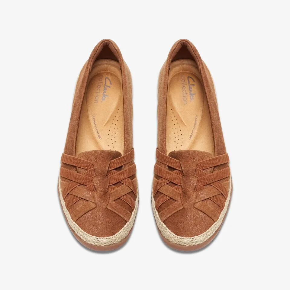 Clarks Women's Elaina Petal Red | Tan Suede