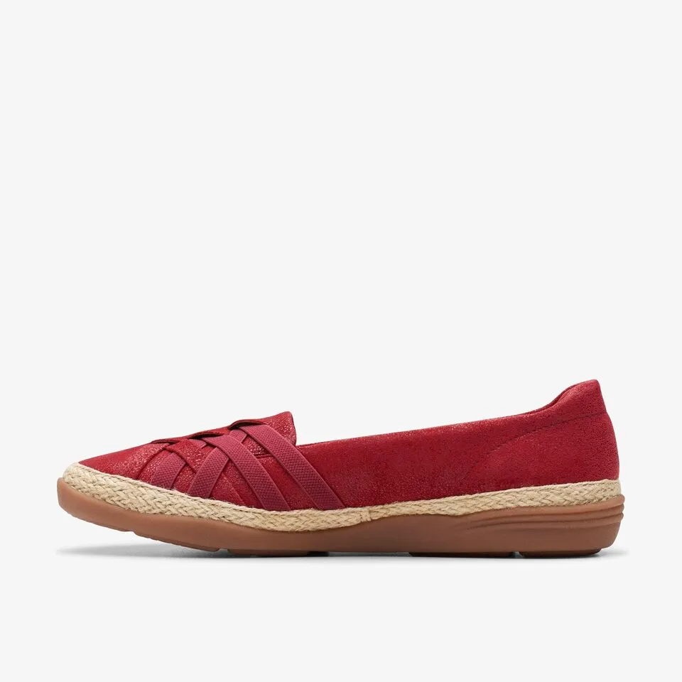 Clarks Women's Elaina Petal Red | Tan Suede