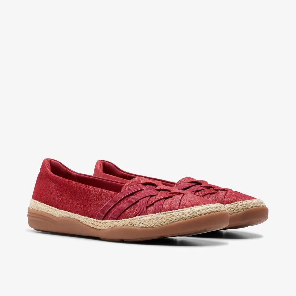 Clarks Women's Elaina Petal Red | Tan Suede