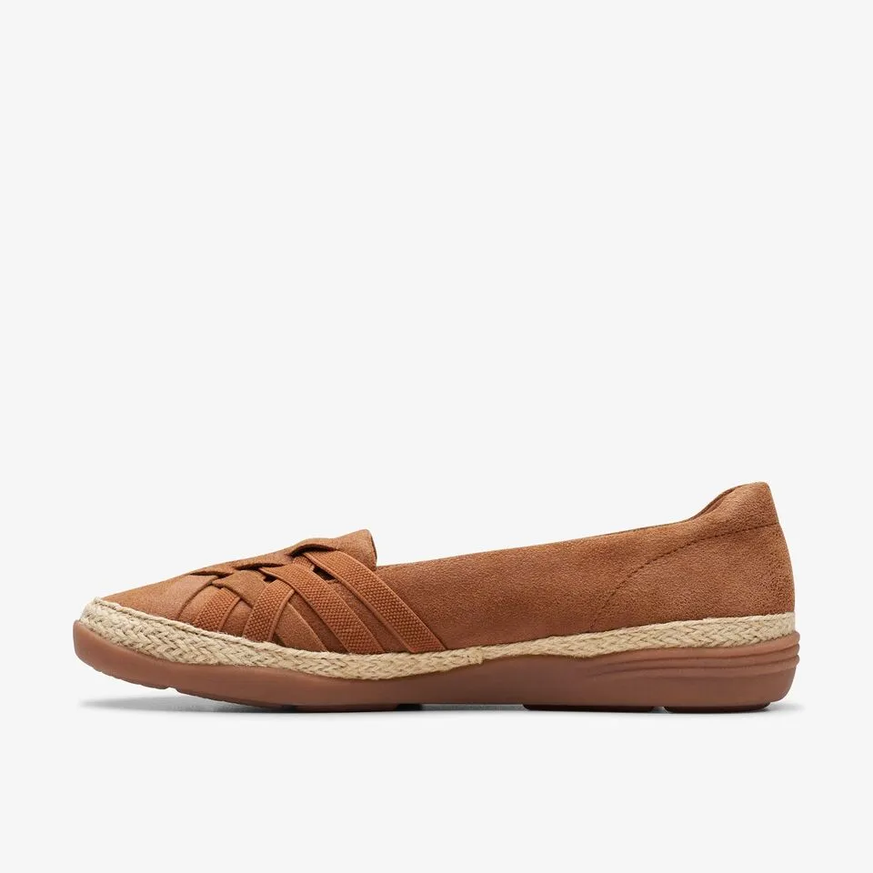 Clarks Women's Elaina Petal Red | Tan Suede