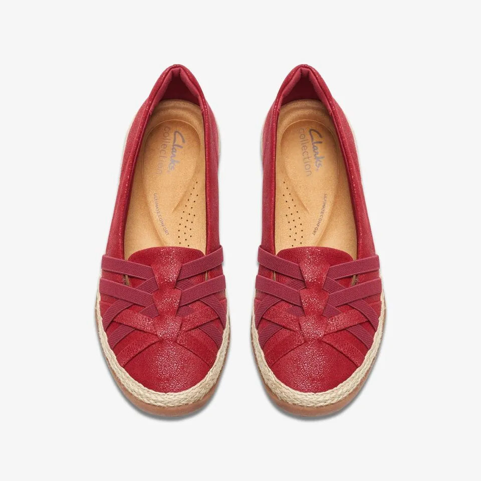Clarks Women's Elaina Petal Red | Tan Suede
