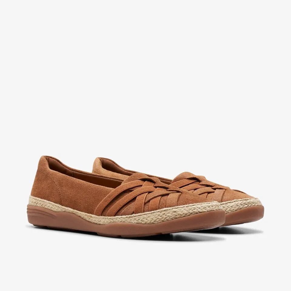 Clarks Women's Elaina Petal Red | Tan Suede