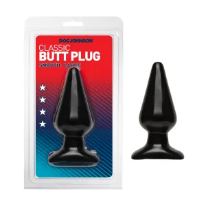 Classic Butt Plug - Smooth - Large - Black