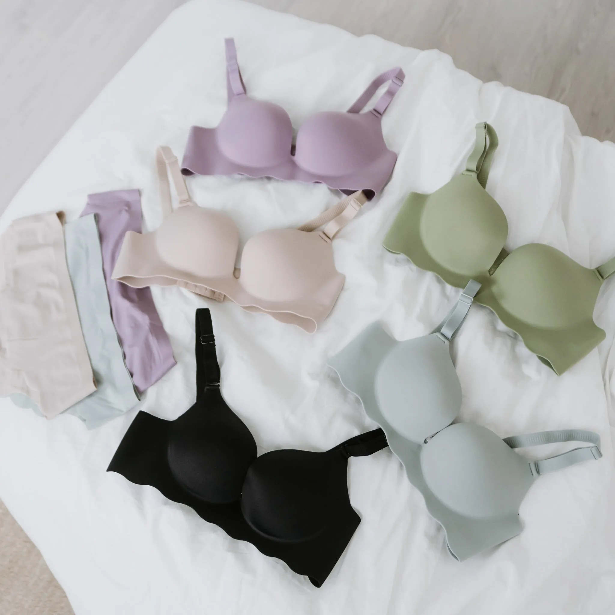 Comfy Sleek! Seamless Push Up Wireless Bra in Seafoam Blue