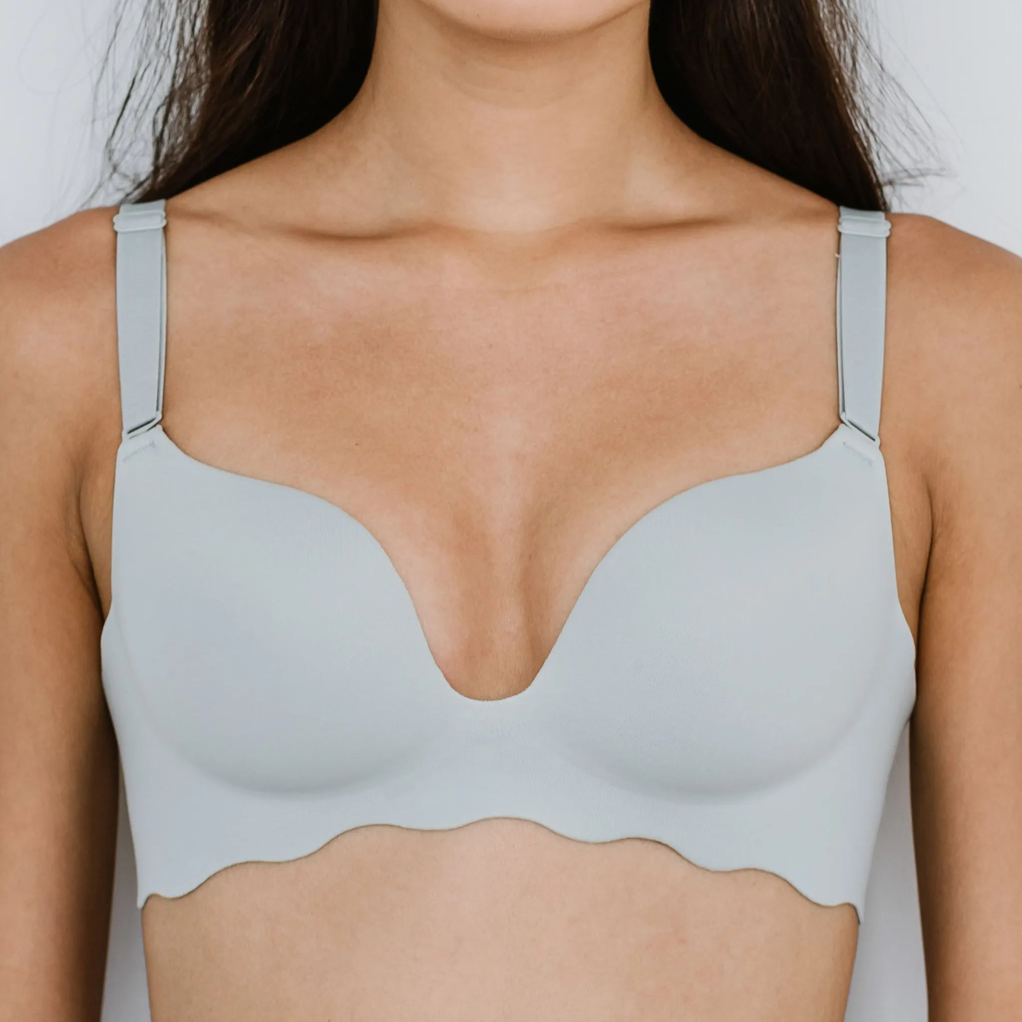 Comfy Sleek! Seamless Push Up Wireless Bra in Seafoam Blue