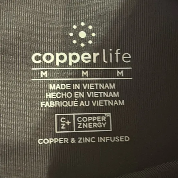 Copper Life Women’s Back Support Shorts in Slate Grey, Copper and Zinc Infused M