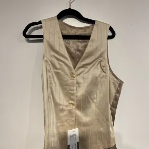 cream stripe vest