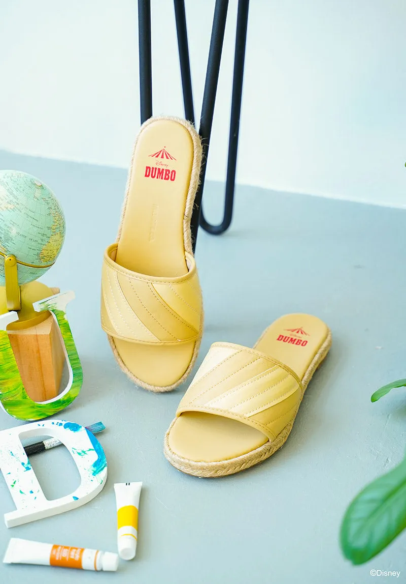 Disney Dumbo The Fabulous Open Toe Slip Ons & Espadrilles (Light Yellow)