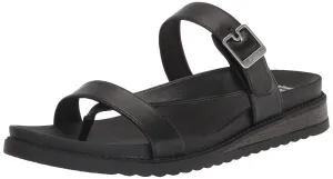 Dr. Scholl's Shoes Women's Island Dream Thong Flat Sandal,Black Smooth,8