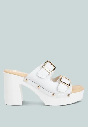 Dual Buckle Strap Clogs By RAG