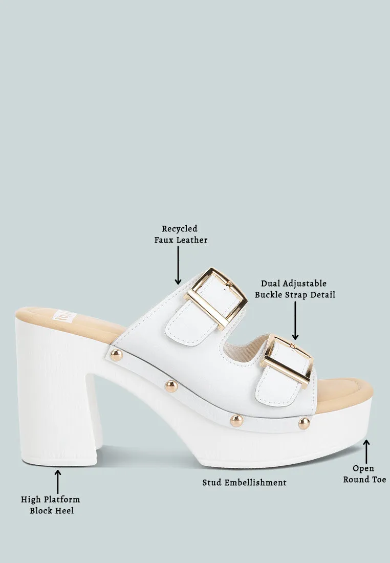 Dual Buckle Strap Clogs By Ruw