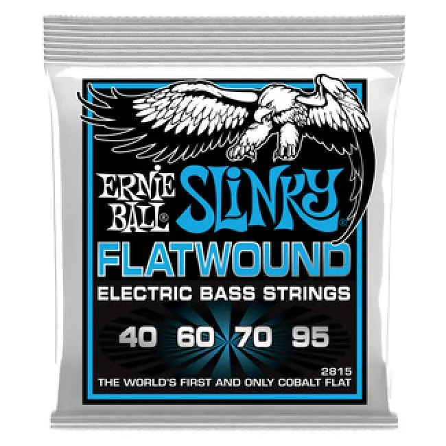 Ernie Ball 2815 Bass Guitar Strings Flatwound Extra Slinky 40-95