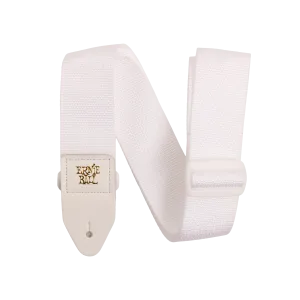 Ernie Ball Polypro Guitar Strap - White & White