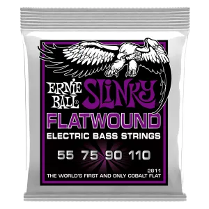 Ernie Ball - Slinky Flat Wound Bass Guitar Strings - 55/110