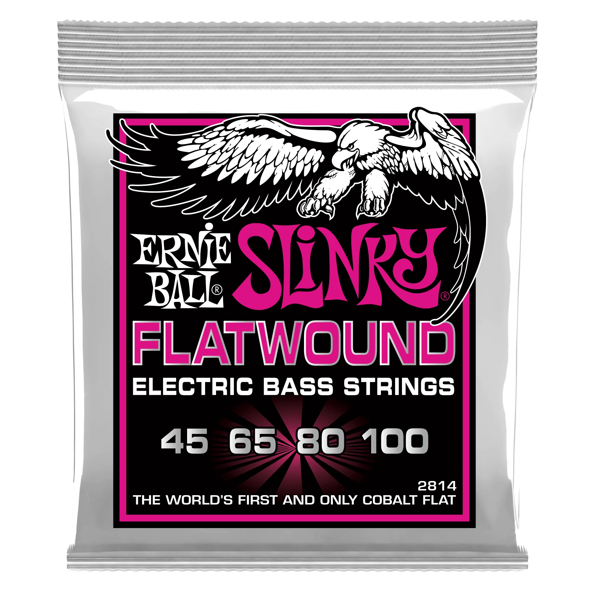 Ernie Ball Super Slinky Flatwound Electric Bass Strings Set - 45-100