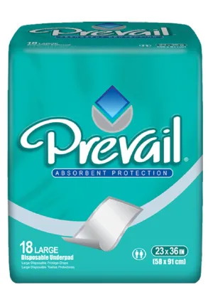 First Quality PV-418 Prevail Disposable Underpad, Moderate Abs, 23x36, CS/72