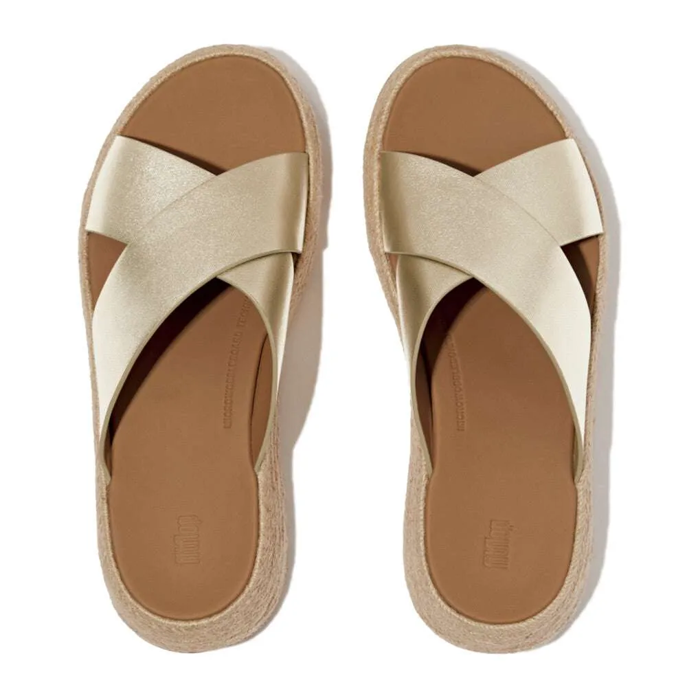 Fit Flop Gold Espadrille Flatform Mule| IV5675