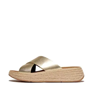 Fit Flop Gold Espadrille Flatform Mule| IV5675