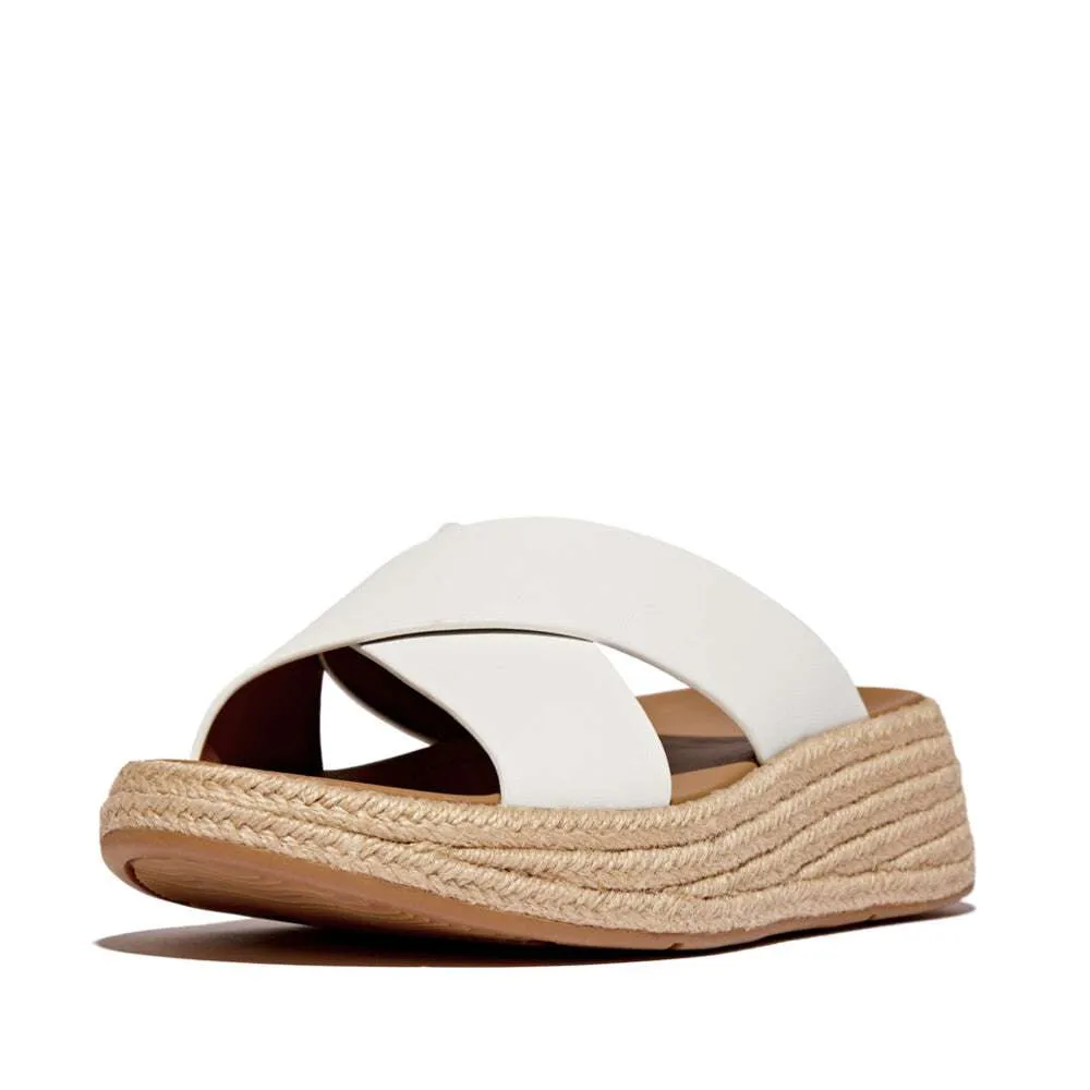 Fit Flop Urban White Espadrille Flatform Mule|IV5194