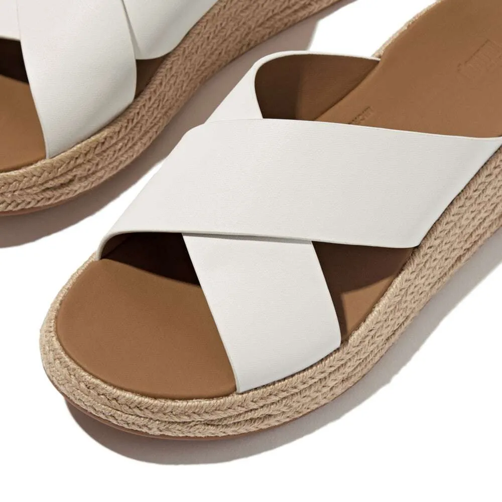 Fit Flop Urban White Espadrille Flatform Mule|IV5194